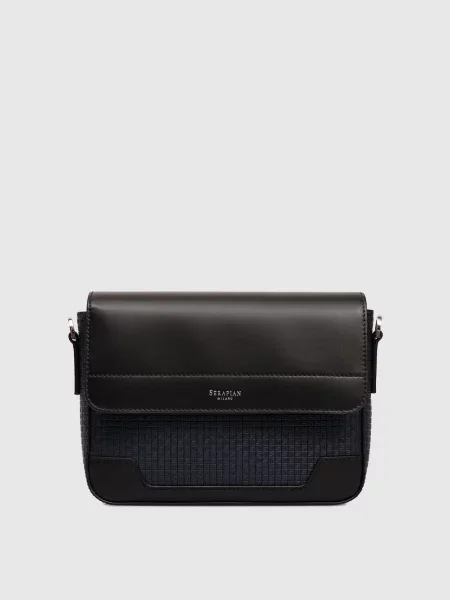 Кожаная сумка Serapian синяя