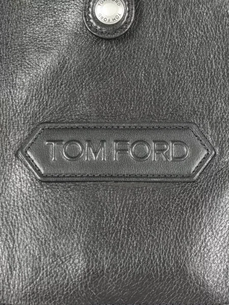 Geanta de piele Tom Ford negru