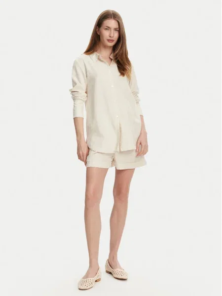 Selmark Súprava košeľa a športové šortky béžová