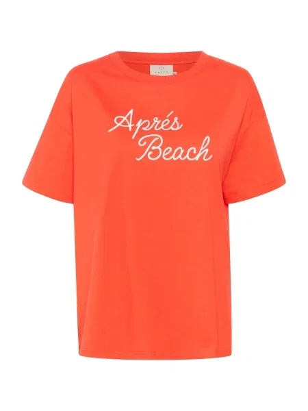 Kaffe Tricou KAVigga roșu deschis alb