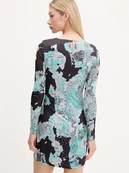 Платье мини Desigual клеш черное
