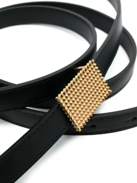 Iš natūralios odos diržas Lanvin juoda