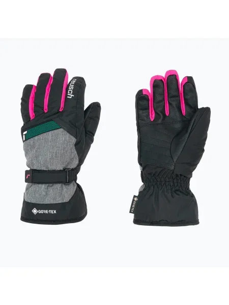 Детски ски ръкавици Reusch Flash Gore-Tex black/black melange/pink glo черно