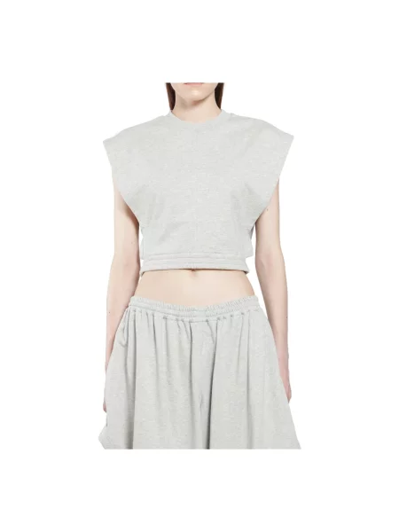 Top Alaïa z dżerseju szary