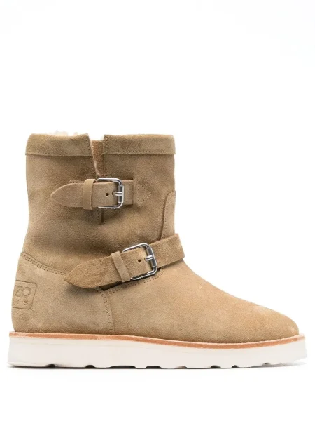 Botine Kenzo din piele de căprioară cu cataramă