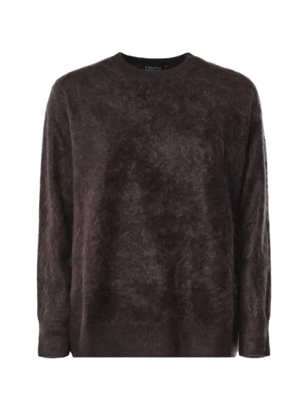 Pulover 's Max Mara cu decolteu rotund maro