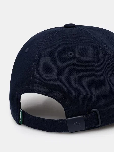 Czapka z daszkiem Lacoste Cotton Twill granatowa niebieska