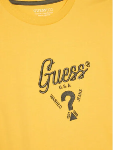 Guess Póló Relaxed Fit sárga