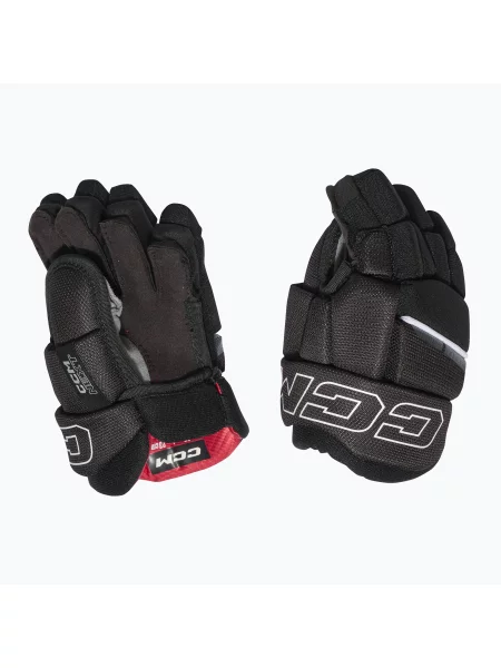 Gyerek jégkorong kesztyűk CCM Next JR Gloves black/white. Méret: fehér