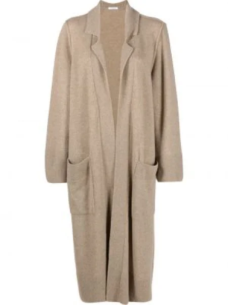 Kardigan Malo z kaszmiru drapowany brązowy