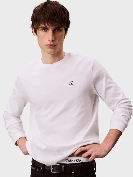 Лонгслів Calvin Klein Jeans білий