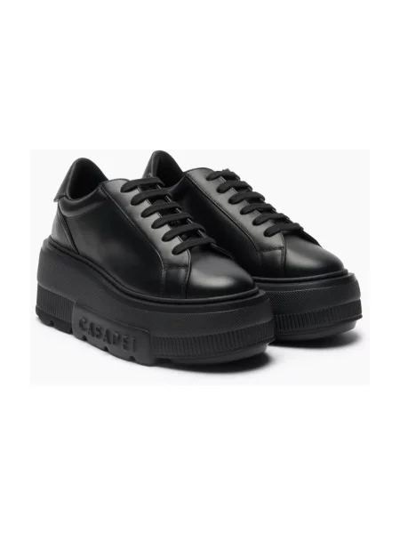 Sneakersy Casadei skórzane czarne