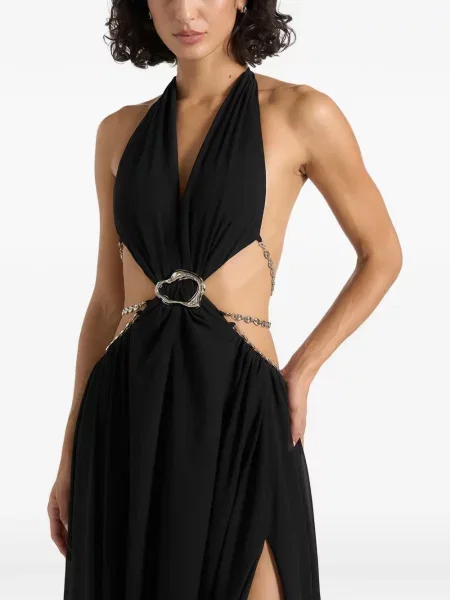 Cu centură rochie maxi Manière De Voir negru