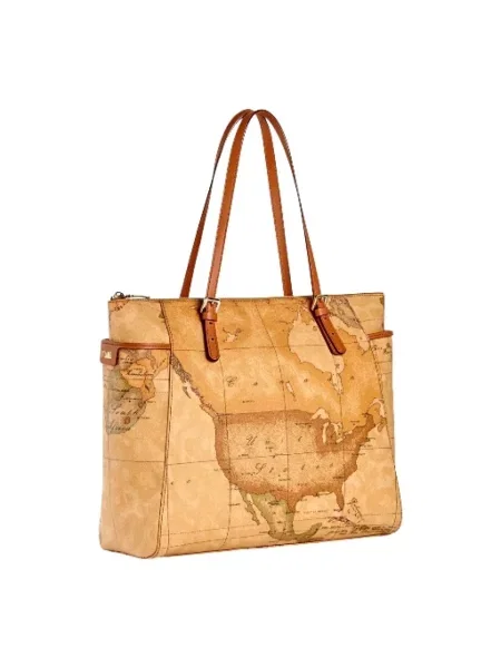 Shopperka Alviero Martini 1a Classe klasyczna skórzana beżowa