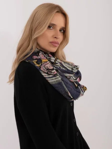 Fular Fashionhunters în carouri albastru