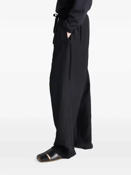 Stahovací šňůrka kalhoty Lemaire černé