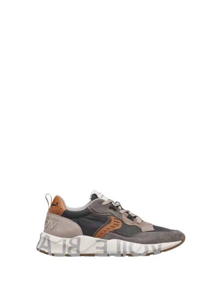 Sneakersy Voile Blanche skórzane szare