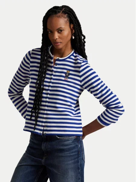 Pletena jopica Polo Ralph Lauren modra