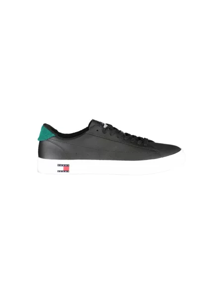 Sneakersy Tommy Hilfiger skórzane czarne