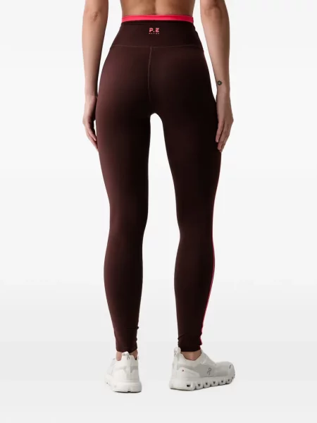 Leggings P.e Nation cu dungi cu imagine maro