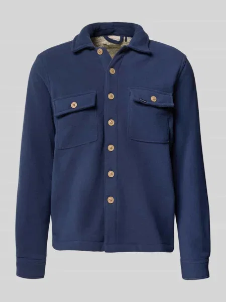 Koszula casualowa o kroju regular fit z kołnierzykiem typu kent model ‘BAKI’ Blend granatowa
