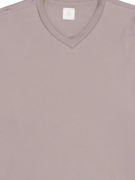 Tricou Eleventy cu decolteu în V roz