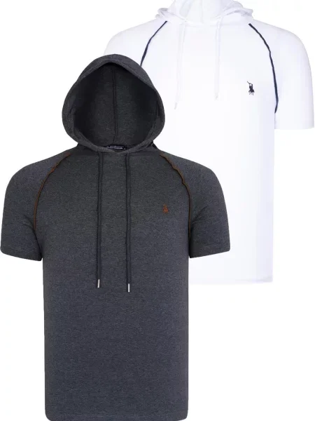 Tricou Dewberry cu glugă alb