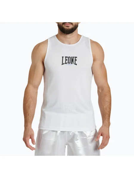 Тренувальна футболка LEONE Color Block tank white біла