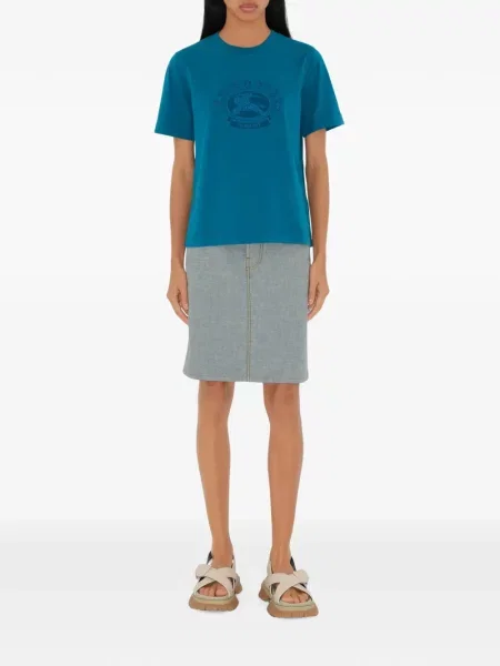 Tricou Burberry cu autograf albastru