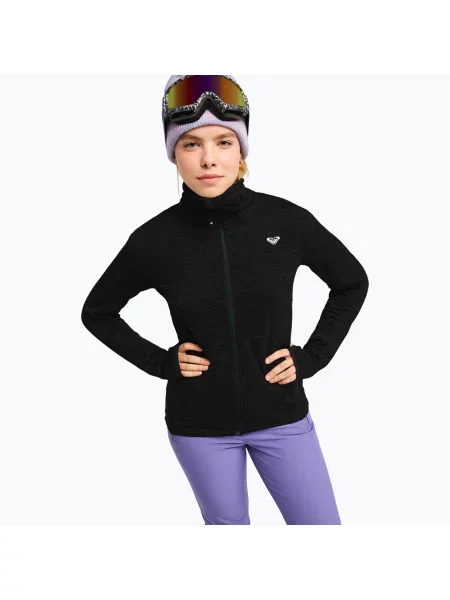 Bluză fleece pentru femei ROXY Snowstride Full Zip true black negru