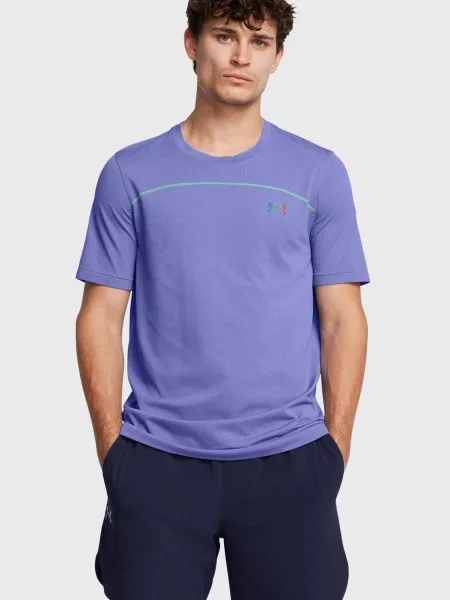 Безшовна спортивна футболка Under Armour фіолетова