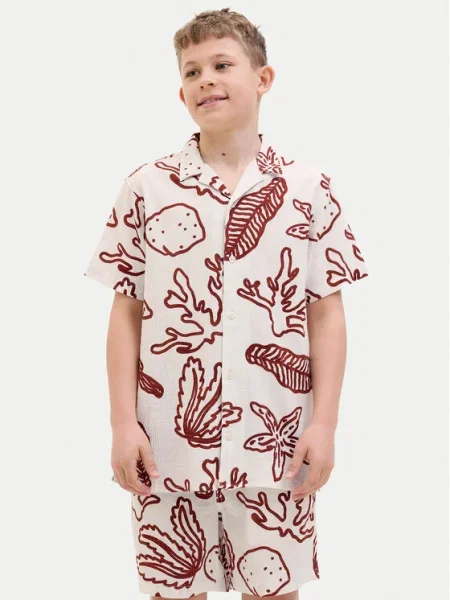 Jack & Jones Junior Cămașă Luke Écru
