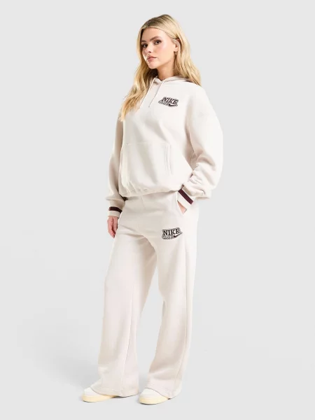 Nike Spodnie Nsw Flc Hr Wide 2 beżowe