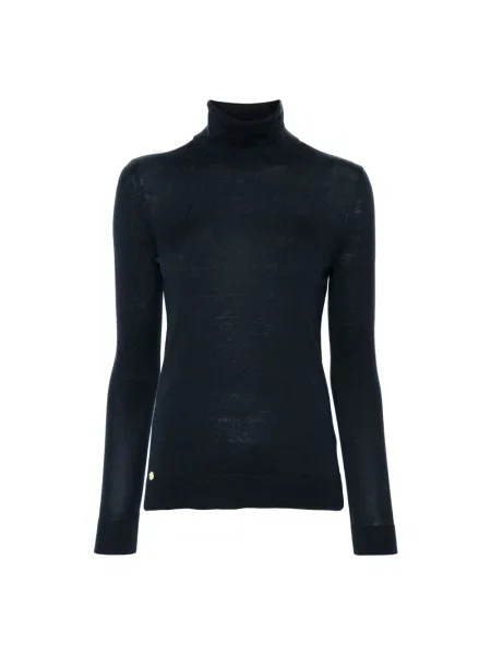 Sweter z golfem Ralph Lauren z długim rękawem do golfa niebieski