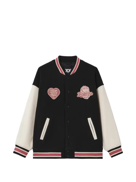 Geacă Fingercroxx din fleece negru