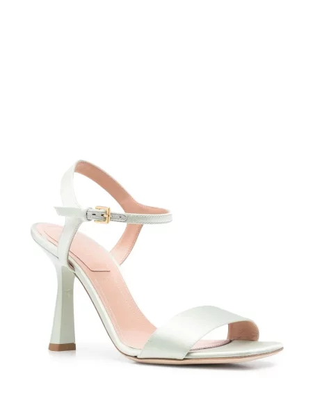 Sandale Alberta Ferretti de mătase verde