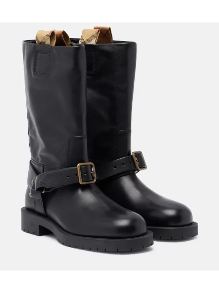 Botine Burberry din piele negru