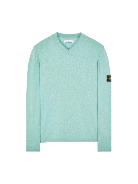 Dzianinowy sweter Stone Island z kamieniami zielony