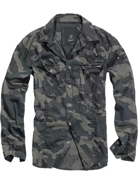 Brandit Košile chladná / khaki / tmavě zelená modrá