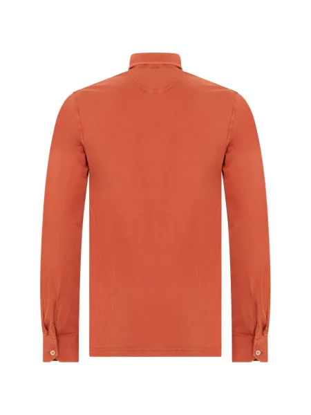 Lung tricou polo Fedeli portocaliu