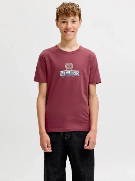Jack & Jones Junior Tricou JORFREDERIKSBERG bleumarin / castaniu / roșu alb