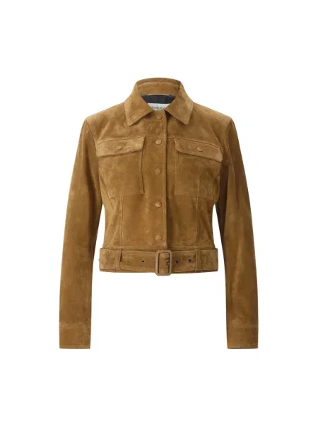 Kurtka skórzana Saint Laurent brązowa