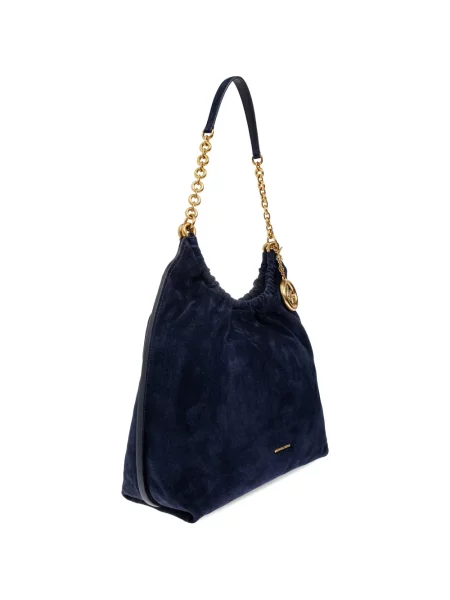 Плисирани панталон Michael Kors Collection с волани на райета кафяво