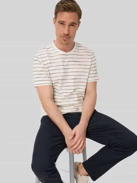 Chinosy o kroju regular fit z mieszanki bawełny model Evans' Brax granatowe