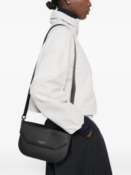 Body Emporio Armani din piele negru