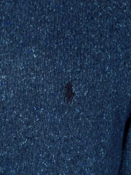 Hanorac crewneck Polo Ralph Lauren cu broderie din țesătură twill albastru