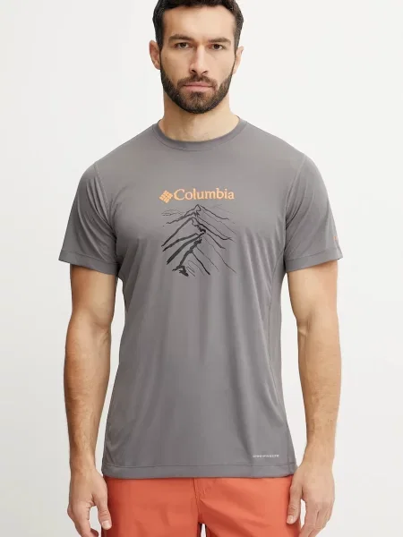 Športna kratka majica Columbia Zero Rules siva