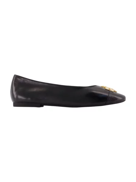 Balerinki Tory Burch skórzane czarne