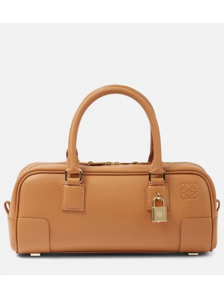 Usnjena torbica Loewe rumena