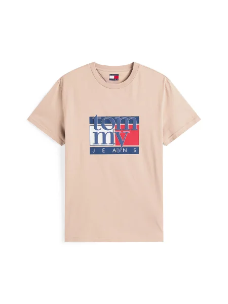 Tommy Jeans Tricou Bej alb